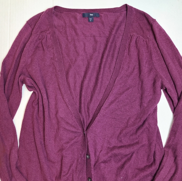 Cotton and Modal Purple Button Cardigan - Picture 3 of 11
